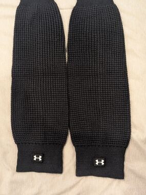 Under Armour Black Knit Sleeve Warmers with Logo